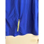 MPG Womens Medium Blue & Neon Yellow Athletic Long Sleeve Shirt With Half Photo 4