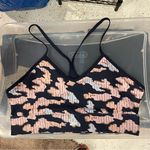 Reebok Cute ID train camo open back skinny strap sports bra Photo 5