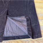 Vintage deep brown velvet skirt with front slit 1970s style zipper size 11 Photo 3