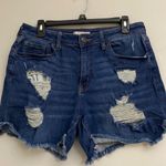 SO  womens high rise curvy midi destress jeans shorts size 13 Photo 0