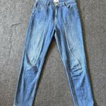 Sézane Sezane Womens Blue Solid High Rise Straight Denim Jeans Cotton Size 28 Photo 0