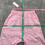 frankie's bikinis Lou Shorts Medium Pink Gingham Retro Beach Linen Picnic New Photo 6