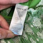 Greylin  Womens Embroidered Eyelet Smocked‎ Ruffle Tie Waist Jumpsuit Size Medium Photo 8