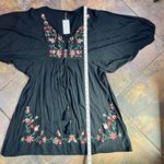 NWT Futurino Black Bohemian Crew Neck Shift Dress Large Photo 6