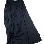 Leon Max Limited Edition Sleeveless Knot Cape Silk Dress Black Photo 0