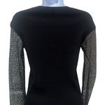 Maje  Lysea Mixed Media Long Sleeve Top Gothic Fairygoth Rocker Party Size 1 (S) Photo 4