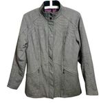 Ibex Wool Jacket Coat Mad River Black/White Mini Houndstooth Plaid Black Size M Photo 0