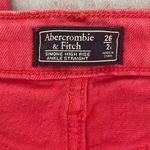 Abercrombie & Fitch Simone High Rise Ankle straight red jeans size 26/2R Photo 3