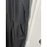 Olivia Matthews  Fit Flare Dress‎ Size 20 Black Cap Sleeves Side Zip Pockets Photo 2