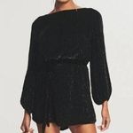 Retrofête Retrofete Grace Sequin Dress in Black Size XL NWT With Belt Reversible Photo 0