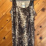 Michael Kors Y2K brown snakeskin leather buckle shoulder shift dress NWT Photo 0
