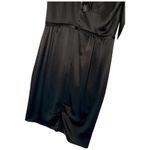 Vera Wang Lavender Label  Beaded Cocktail Ruffle Sleeveless Satin Dress Black 6 Photo 6