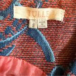 Anthropologie Tulle Structured Tapestry Scoop Neck Mini Dress Sz S Photo 5