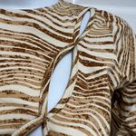 Motel Stripe Hollow-Out Long Sleeve Cropped Top Photo 4