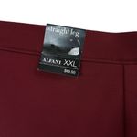 Alfani  XX-Large Straight Leg Ponte Pants Stretch Flat Front Pockets Maroon Women Photo 3