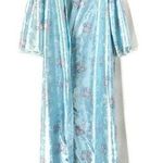 Lorraine | Vintage Light Blue Floral Robe Photo 0