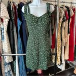 Rihoas Green Sweetheart Neck Floral Slip Mini Dress Photo 6
