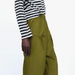 ZARA NWT Baggy Low Waisted Pants W Pockets Green Photo 2