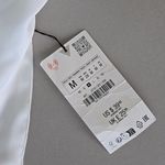 ZARA NWT!  White Satin Effect Top With Back Tie Bow Size M Photo 7