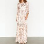 Baltic Born NWT  Destiny Sequin Maxi Dress Rose Gold Champagne Sz XL Formal Gown Photo 4