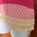 Design 365 Striped Crochet Tank Top Colorful Summer Beach Cover Up M Y2K Pink Size M Photo 2