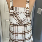 Barrels and Oil Plaid Flannel Overall Dress Brown Photo 0