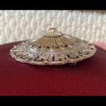 Monet Etruscan Greek Revival Medallion Brooch Silver Photo 5