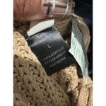 Free People Mahina Hawaii NWT Women's Beige 1976 Crochet Knit Back Open Lace Up Crop Top L Photo 8