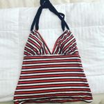 Anne cole Signature Tankini Retro Stripe Top Black Orange Women's Size S Photo 0