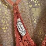Free People Best Idea Rose Sequin Lace Cropped Handkerchief Hem Cami Small Photo 4