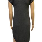 Marilyn Monroe Gray White Striped Short Sleeve Tunic Tee High Low Dress Medium Photo 2