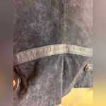 Suede Navy Blue 100% Leather Jacket M silver Asymmetrical Zipper moto classic Size M Photo 10