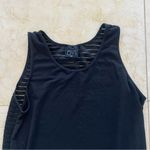 DYI  Black Mesh Oversized Striped Tank Sz XS Photo 1