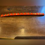 Bracelet Bright Neon Orange‎ Patent Leather and Studs Orange Photo 4