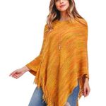 Bohemian Knitted Poncho Multi Color One Size Multiple Photo 0