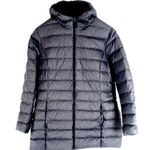 Eddie Bauer Women's Charcoal Grey Quilted Down Hooded Parka 650 Size XXL Photo 1