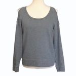 Maurice's Cold Shoulder Solid Gray Pullover Sweatshirt •Size Medium Photo 1