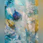 Adrianna Papell  Womens  Floral Printed Veiled‎ Fit & Flare Blue Dress Size 8 NWT Photo 2