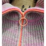 Aerie  Womens Pink Tan Half Zip Mock‎ Neck Pullover Sweater Photo 1