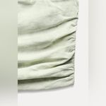 ZARA  NWT mint green ruched v neck tie-dye halter top - cotton, stretchy top Photo 2