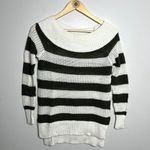 Aerie Green Striped Knit Sweater Photo 3