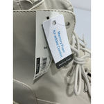 Womans NOBO Sintetico Memory Foam Ivory Lace Up Chunky Heel Combat Boots 10 Photo 8