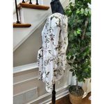 Pretty Little Thing Women White Floral Polyester V-Neck Long Sleeve Blouse Size L Photo 7