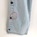 Nasty Gal Womens Jeans High Rise Rise Straight Leg Button Detail Light Wash 2 Photo 2