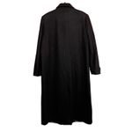 Worthington Vintage Women's Wool Blend Long Trench Top Coat  Black Size 14 Gold Photo 1