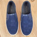 Cole Haan  Grand Crosscourt Perforated Leather Slip On Sneaker Blue Size 8 Photo 3