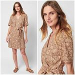 Faherty ππ Ashley Linen Dress ~ Bronze Riviera Floral XS NWT Photo 1