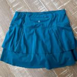 Athleta  Momentum Tiered Ruffle Skirt Teal S Photo 1