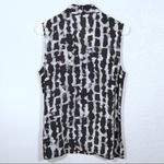 Theory 𝅺EUC  Moha abstract clouds silk top sz medium Photo 4