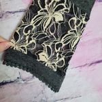 Anthropologie  A'REVE CHARCOAL GRAY OPEN LACE TUNIC BOHO BLOUSE S Photo 4